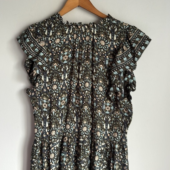 TUCKERNUCK OMIKA Wilora Double Ruffle Sleeve Mini Dress, Malia Pistachio Large - Picture 11 of 16